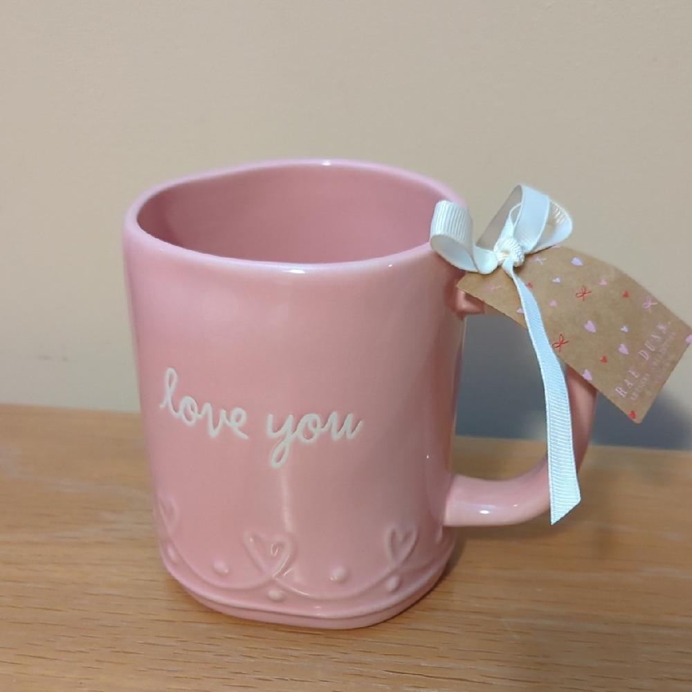 Rae Dunn Pink Love You Mug